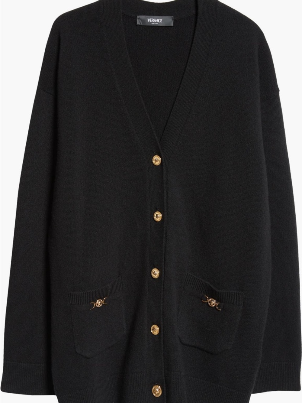Versace Medusa Detailed Wool and Cashmere Cardigan NWT